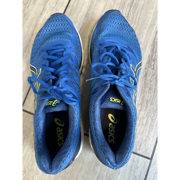 Asics Men's Running Shoes Blue-Yellow0Black Size 11 F820917 T705N - Picture 2 of 16